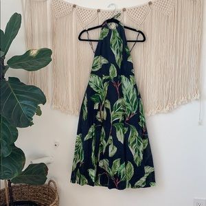 Ann Taylor | Tropical Halter Midi Dress